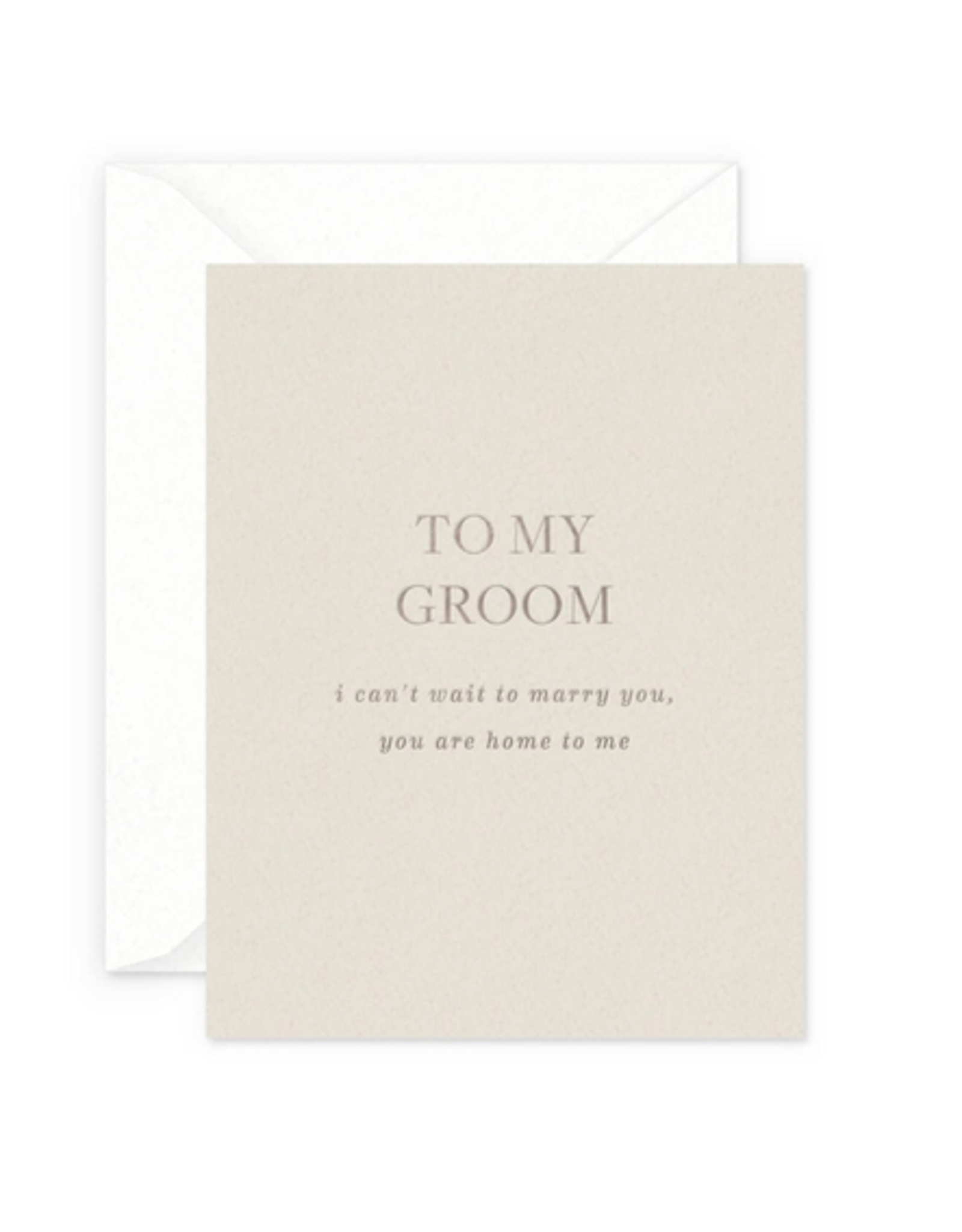 Smitten on Paper To My Groom Greeting Card