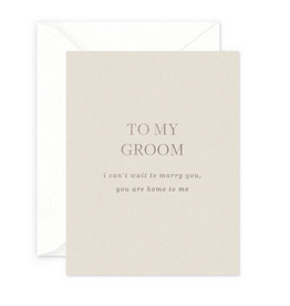 Smitten on Paper To My Groom Greeting Card