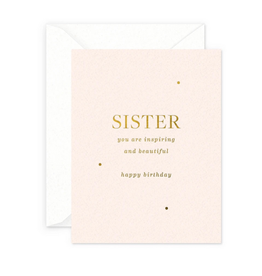 Smitten on Paper Beautiful Sister Birthday Greeting Card