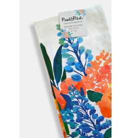 Paint & Petals Pacific Blue Tea Towel