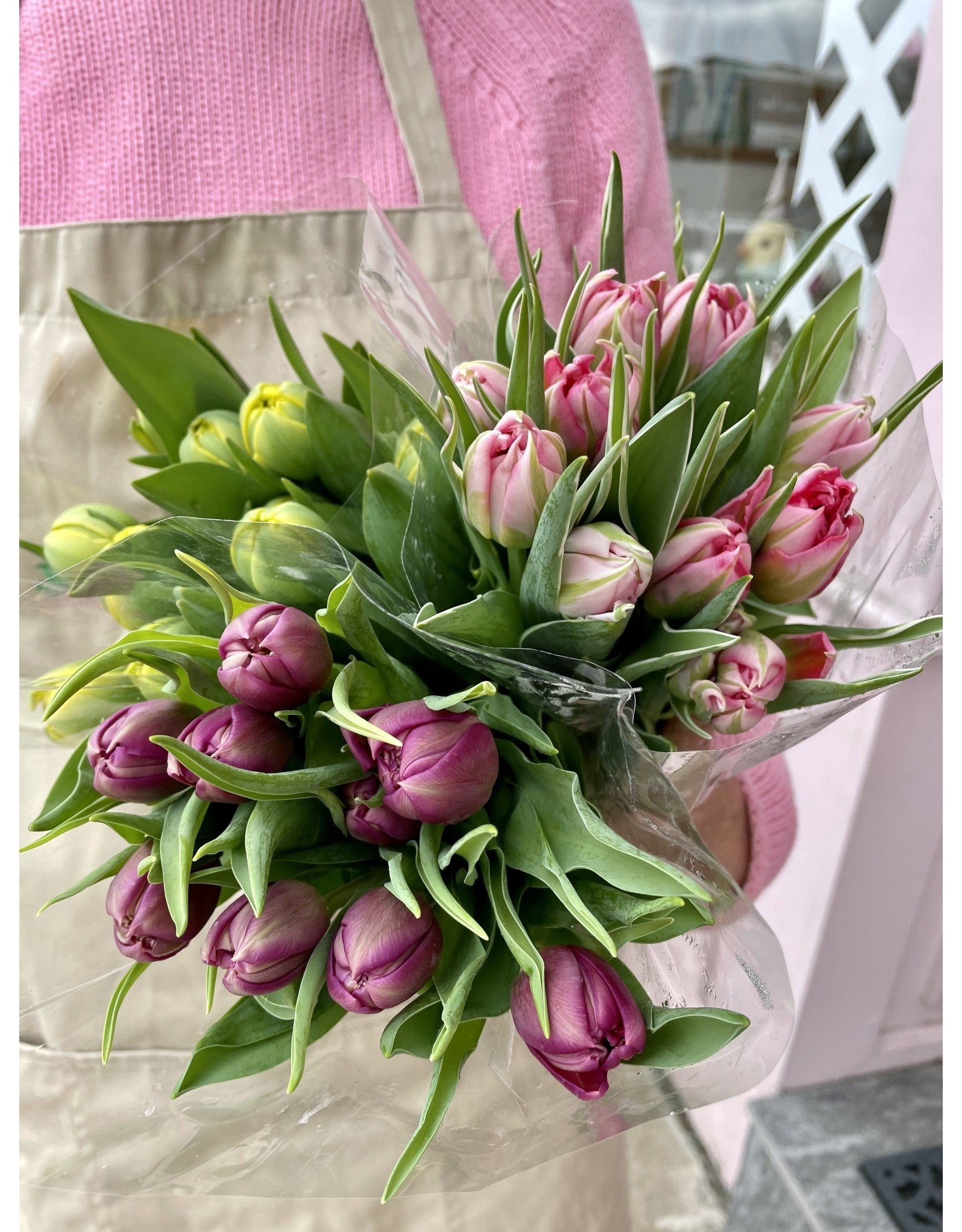 Junebug Easter Tulip Bouquet in Assorted Colors