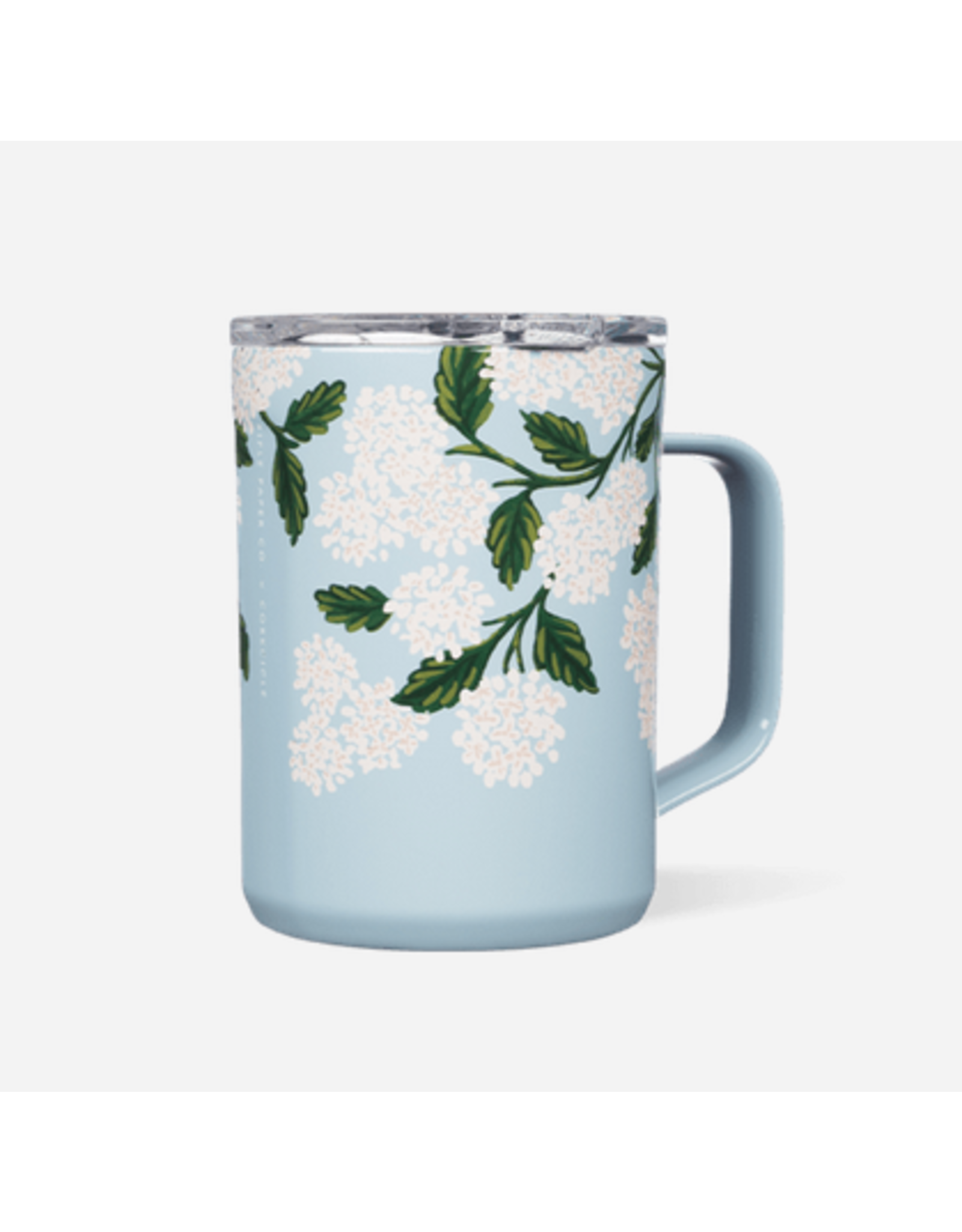 Corkcicle Coffee Mug 16oz in Gloss Blue Hydrangea