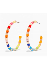 Accessories Shop at Junebug Beaded Rainbow Hoop Earrings