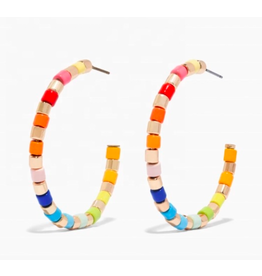 Accessories Shop at Junebug Beaded Rainbow Hoop Earrings