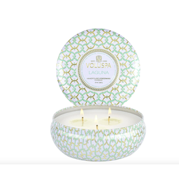 Voluspa Laguna 3 Wick Candle in Decorative Tin