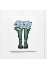 Ramus & Co Rain Boot Hydrangeas Card