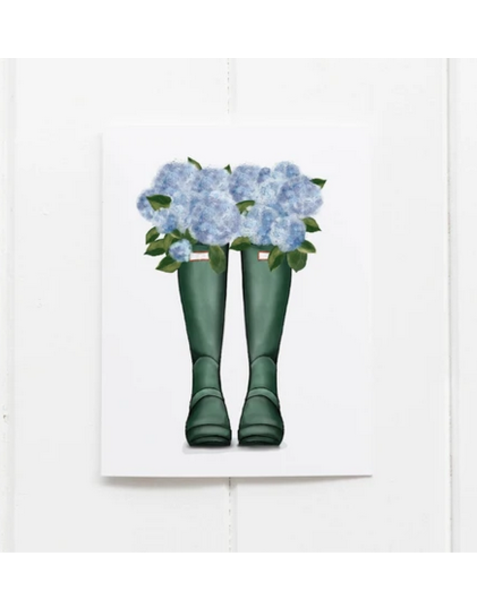 Ramus & Co Rain Boot Hydrangeas Card