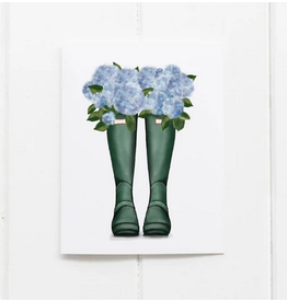 Ramus & Co Rain Boot Hydrangeas Card
