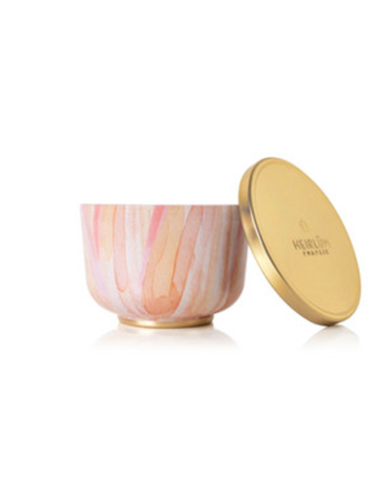 Thymes Heirlum Pumpkin Poured Candle Tin with Gold Lid