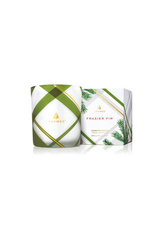 Thymes Frasier Fir Medium Frosted Plaid Candle