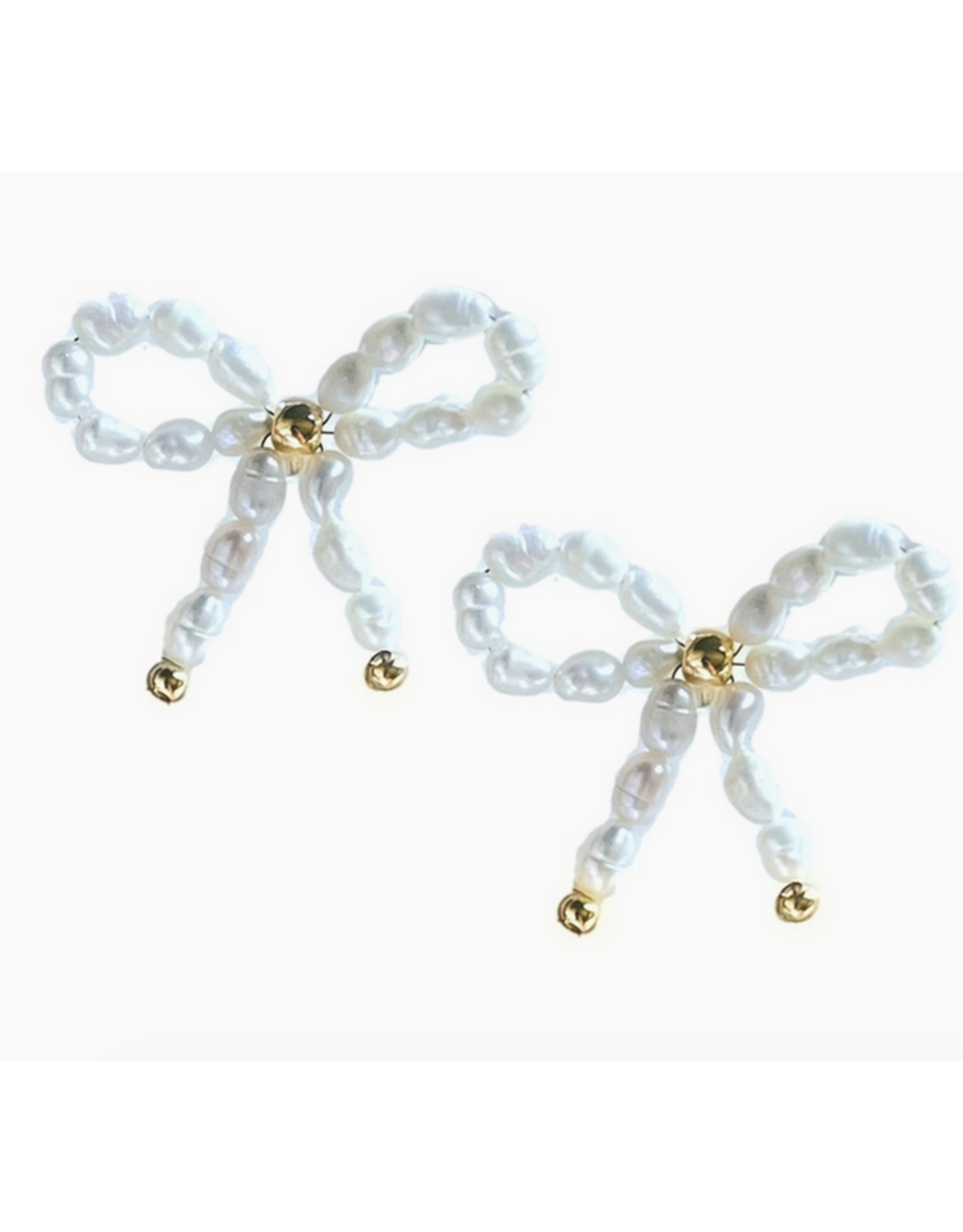 Accessories Shop at Junebug Natural Pearl Bow Earrings