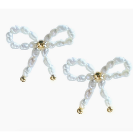Accessories Shop at Junebug Natural Pearl Bow Earrings