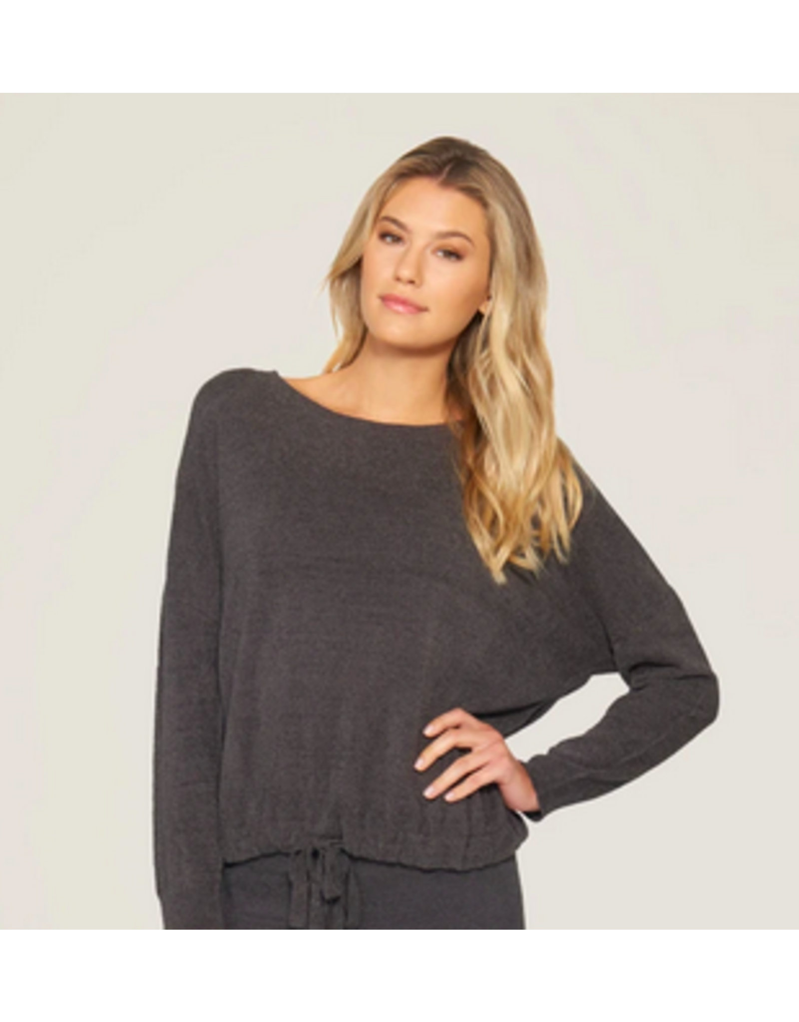 Barefoot Dreams Cozychic Ultra Light Slouchy Pullover in Pacific