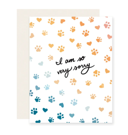 Slightly Stationery Paw Rainbow Card