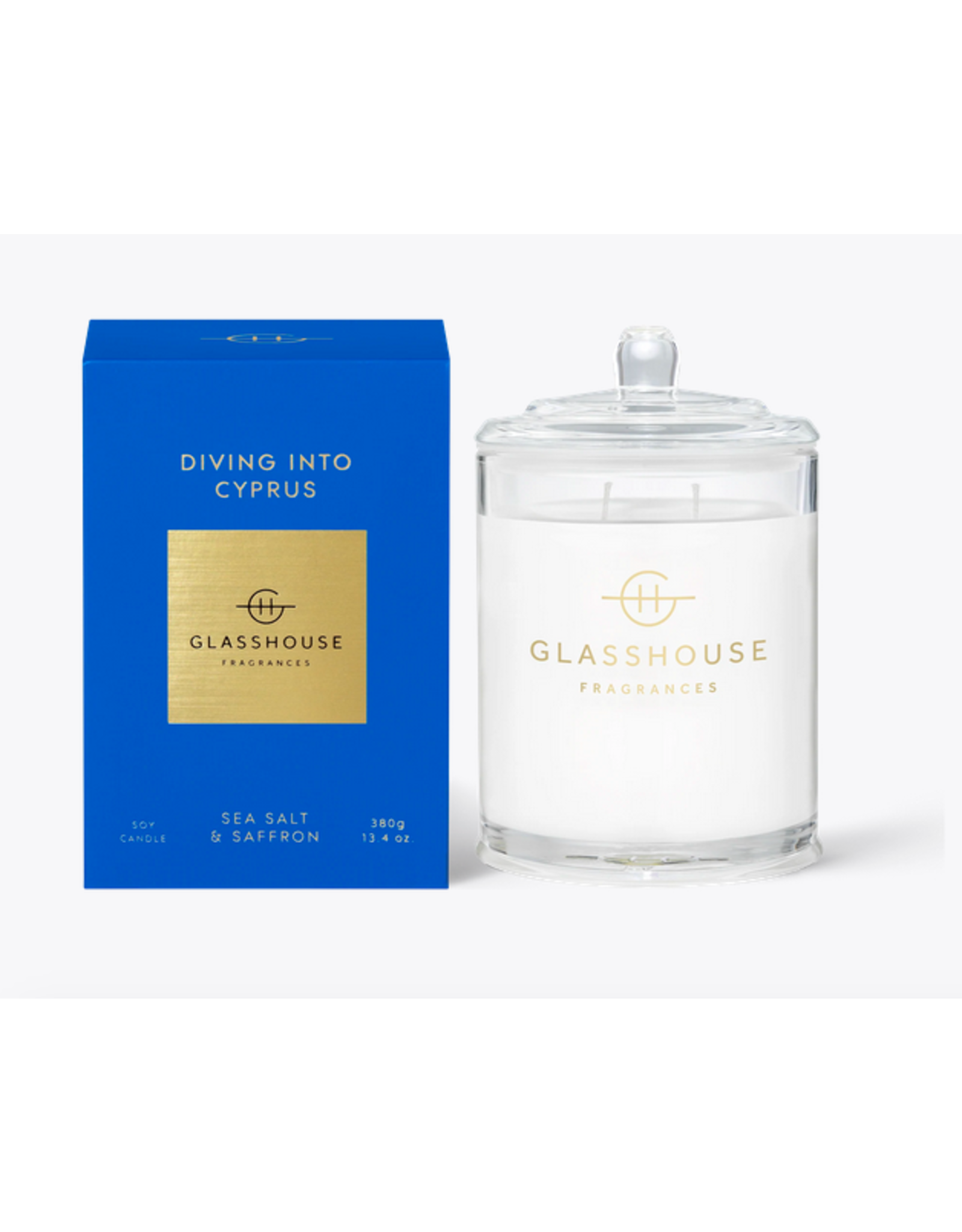 Glasshouse Fragrances Diving into Cyprus Boxed Candle