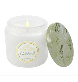 Voluspa Eucalyptus and White Sage Petite Glass Jar Candle