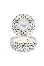 Voluspa Gardenia Colonia 3 Wick Candle in Decorative Tin