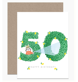 Dear Hancock Happy Birthday 50 Topiary Card