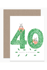 Dear Hancock Happy Birthday 40 Topiary Card