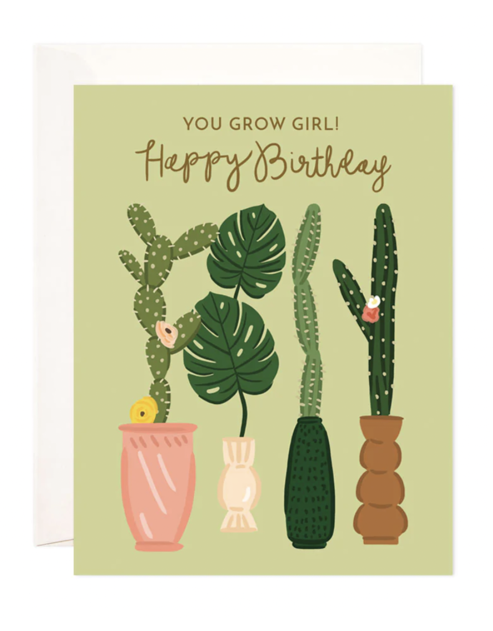 Bloomwolf Studio Grow Girl Birthday Card