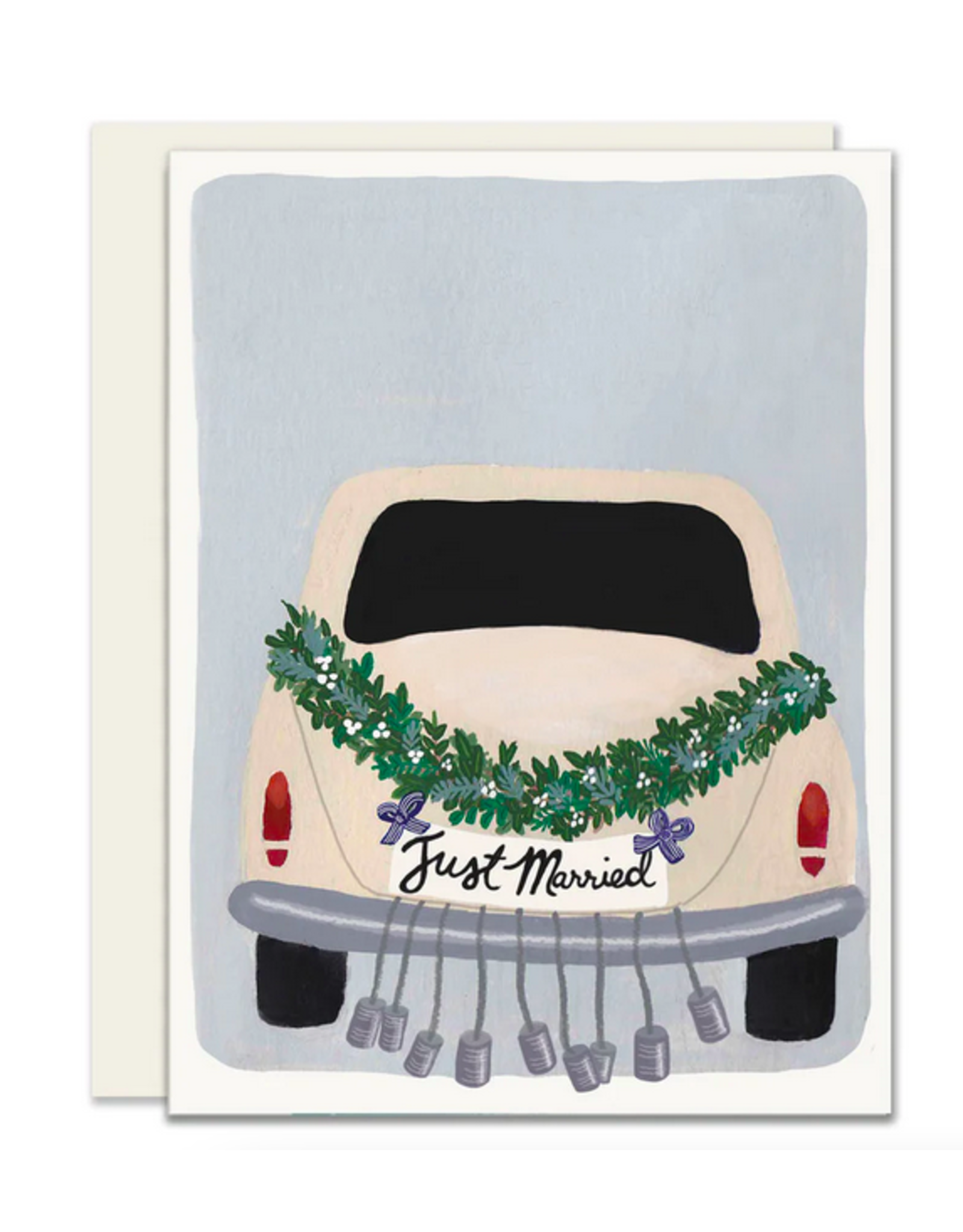 Slightly Stationery Getaway Car with Garland Card