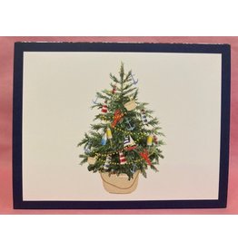 Folded Notecards in Coastal Christmas Trees
