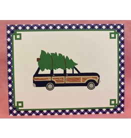 Folded Notecards in Woodie Car