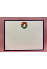 Flat Notecard Set in Christmas Wreath