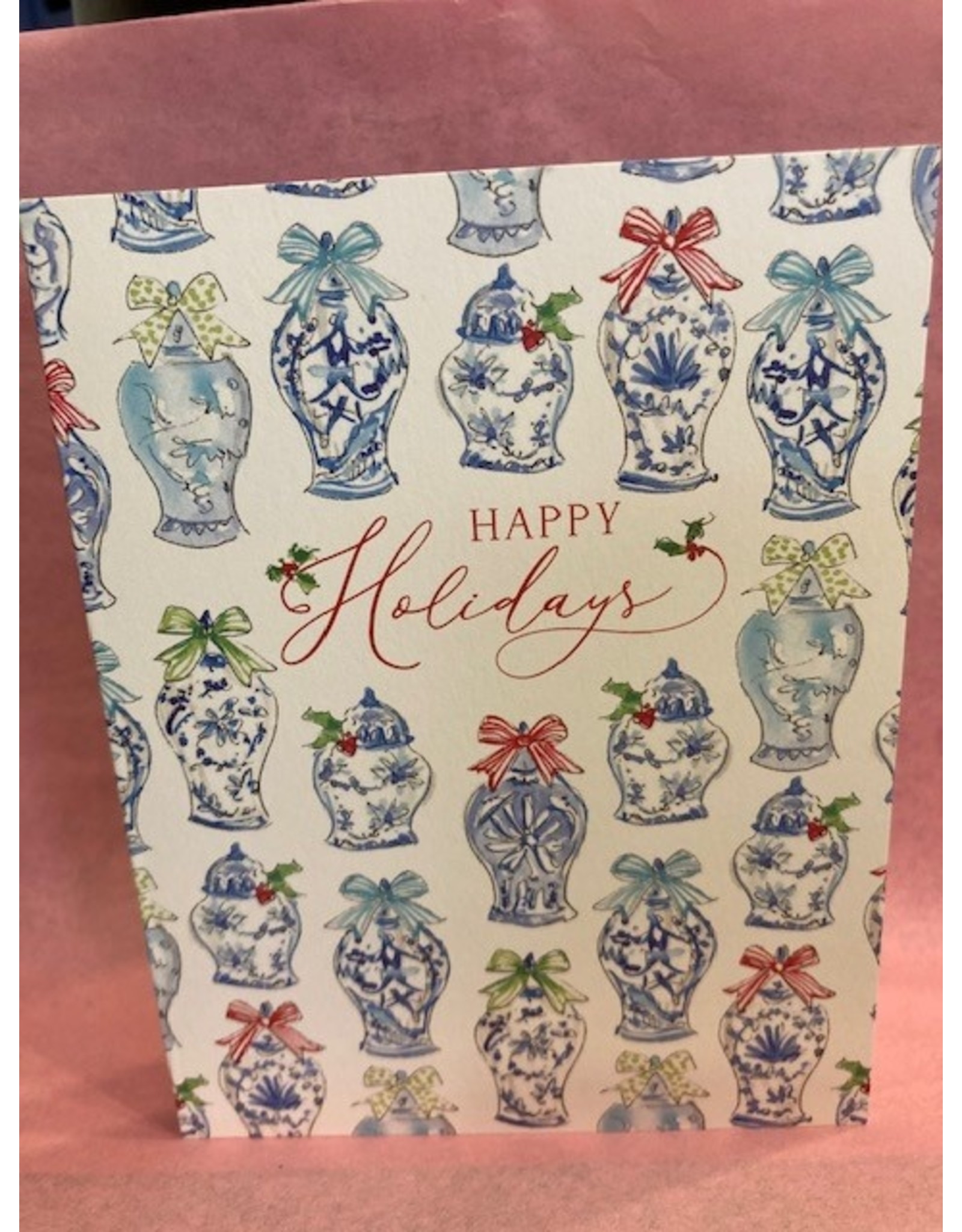 RoseanneBECK Collection Happy Holidays Ginger Jar Card Boxed Set