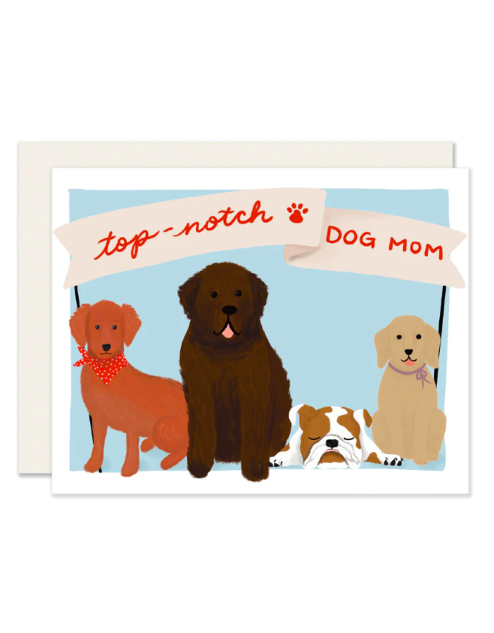 Slightly Stationery Dog Mom Card