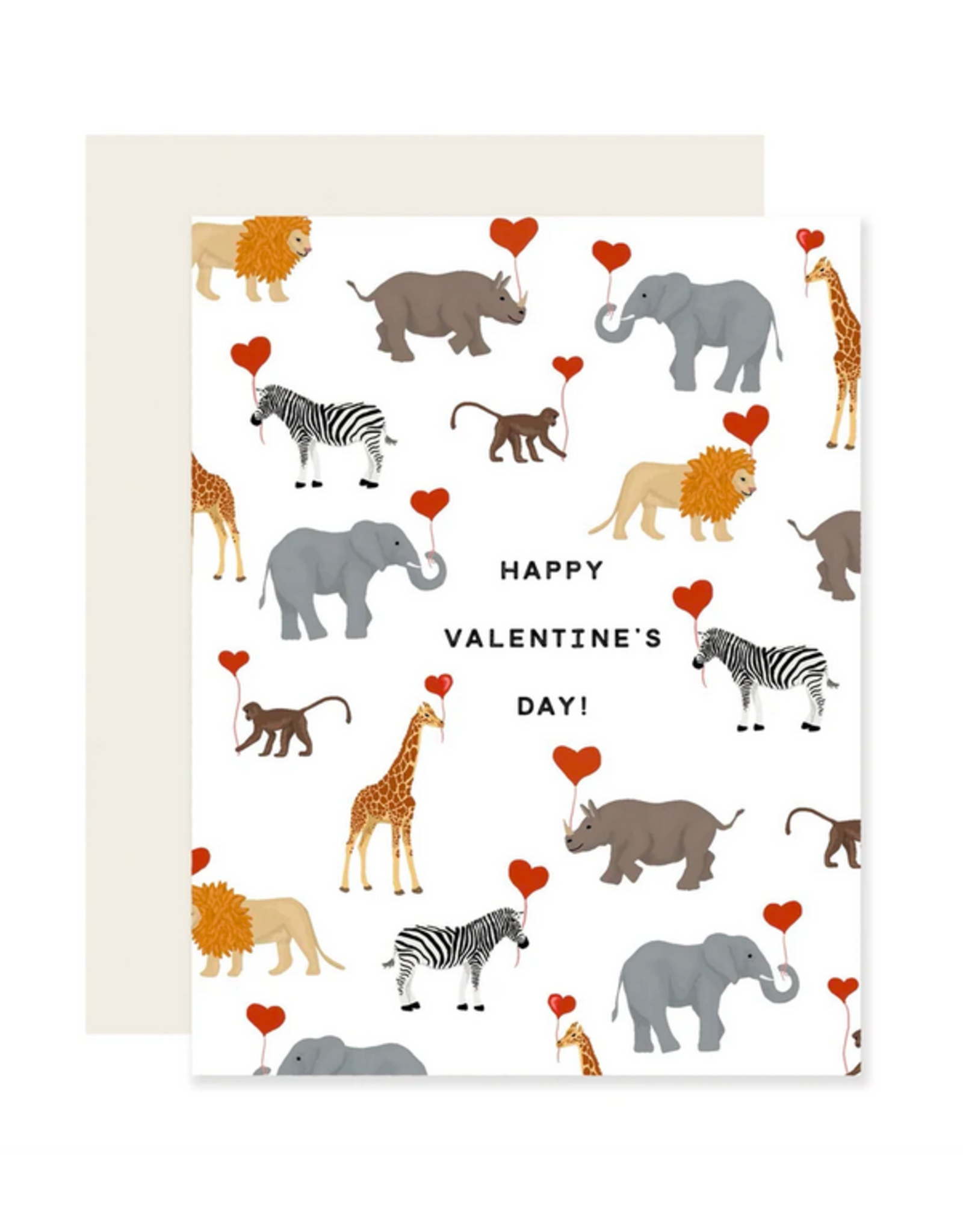 Slightly Stationery Safari Valentine Card