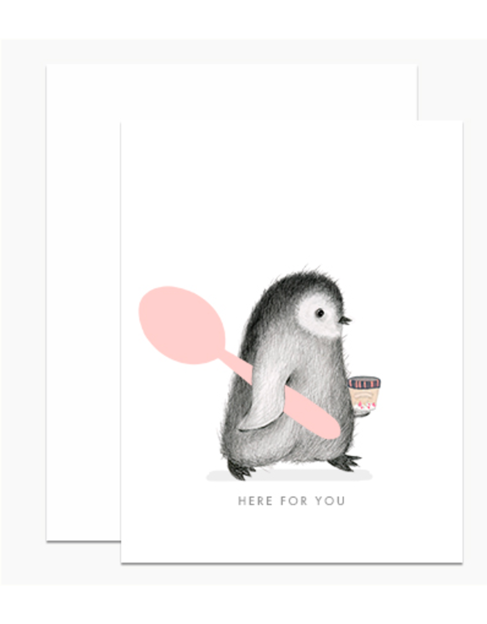 Dear Hancock Here For You Penguin Card