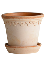 Bergs Potter 4.7" (12cm) Copenhagen Pot in Rose + Saucer by Bergs Potter