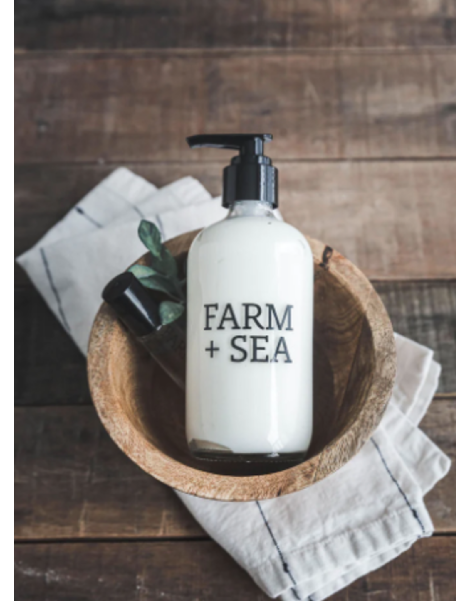 Farm + Sea Beach Girl Lotion in Glass Pump Bottle