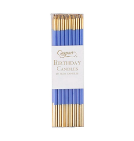 Caspari Birthday Candle Slims in French Blue