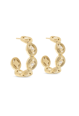 Capucine de Wulf Monique Hoop Earrings in Crystal