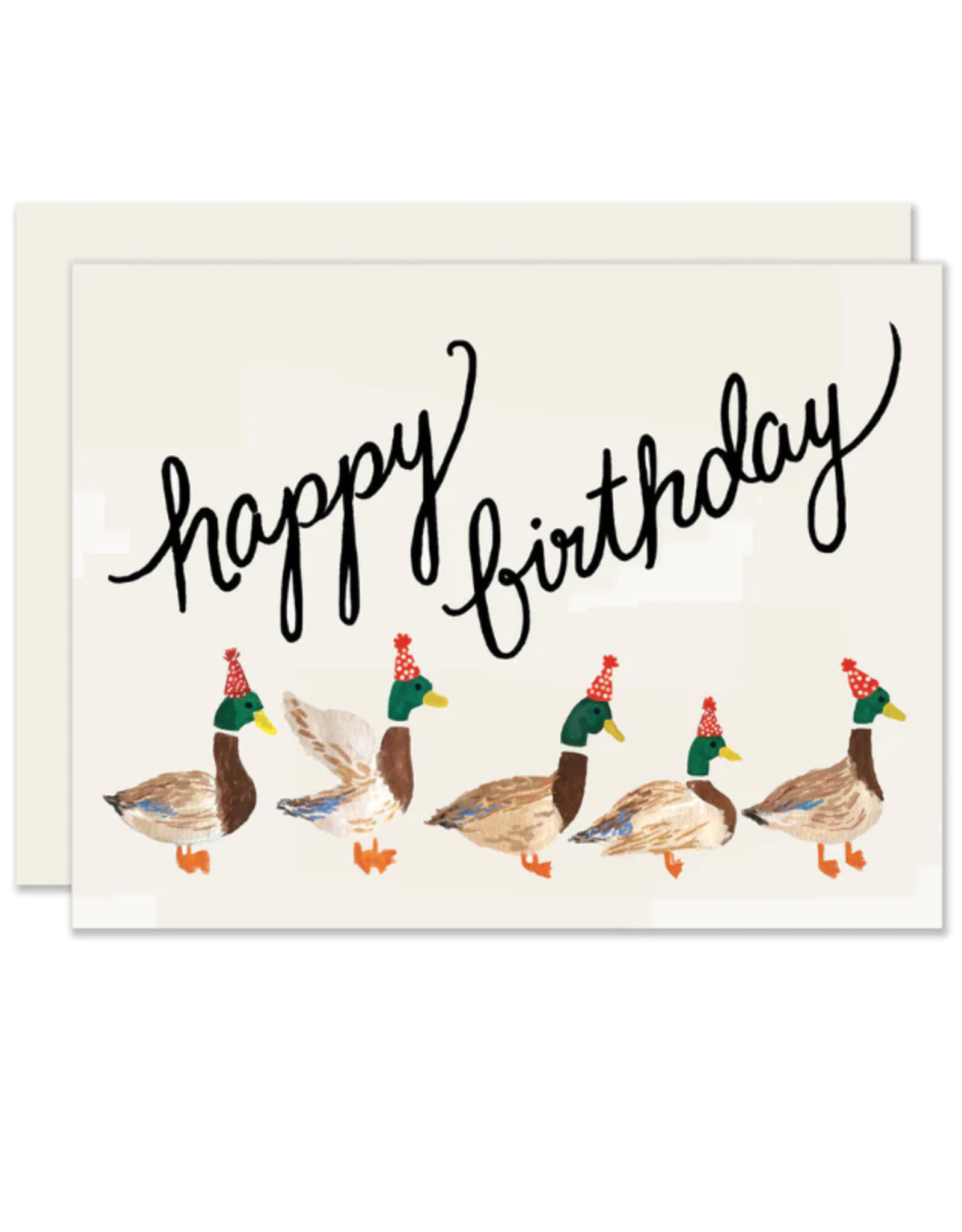 Slightly Stationery Duck Parade Card