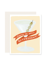 Slightly Stationery Retirement Martini Card