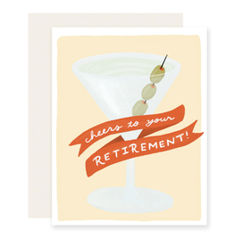 Slightly Stationery Retirement Martini Card