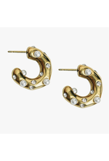 Accessories Shop at Junebug Diamond and Pearl Chunky Huggie Earrings