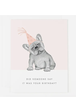 Dear Hancock Frenchie Birthday Hat Card