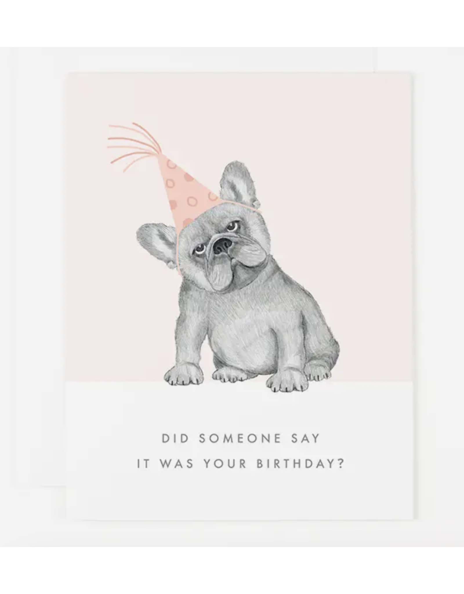 Dear Hancock Frenchie Birthday Hat Card