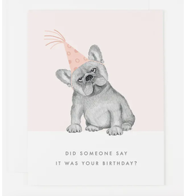Dear Hancock Frenchie Birthday Hat Card