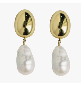 Accessories Shop at Junebug Chunky Gold and Pearl Drop Earrings