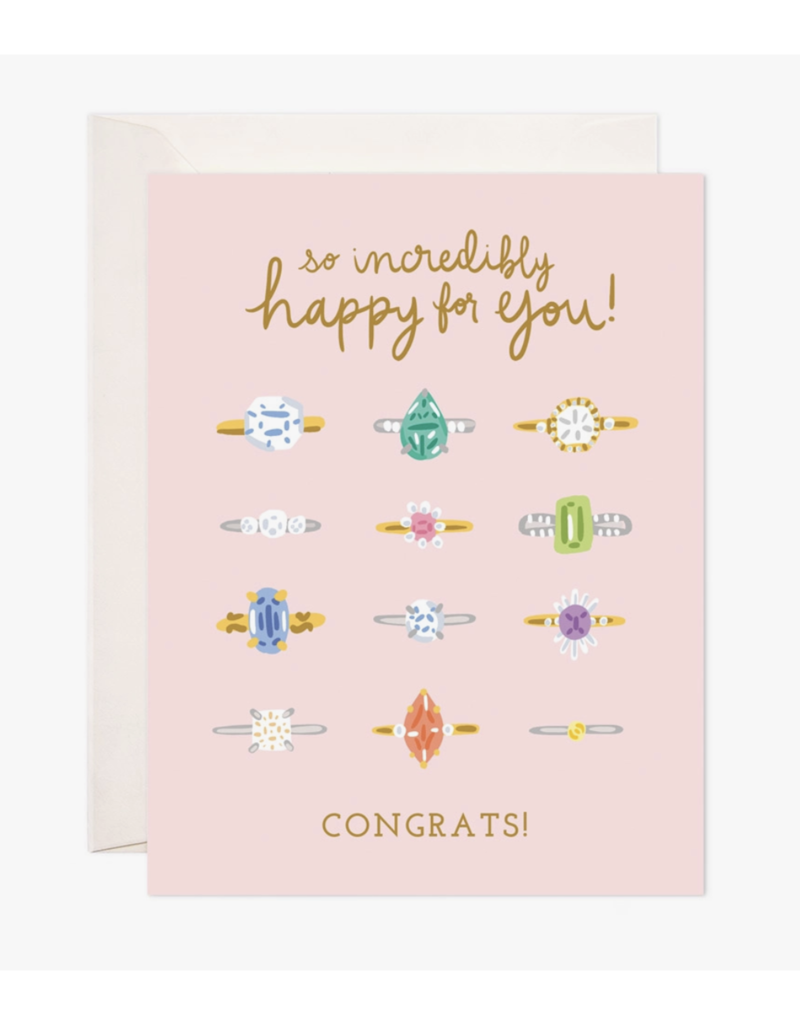 Bloomwolf Studio Congrats Rings Card