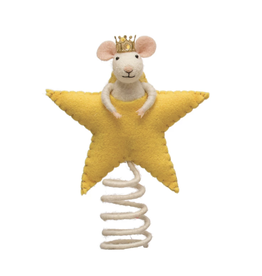 Wool Felt Mouse with Star Tree Topper