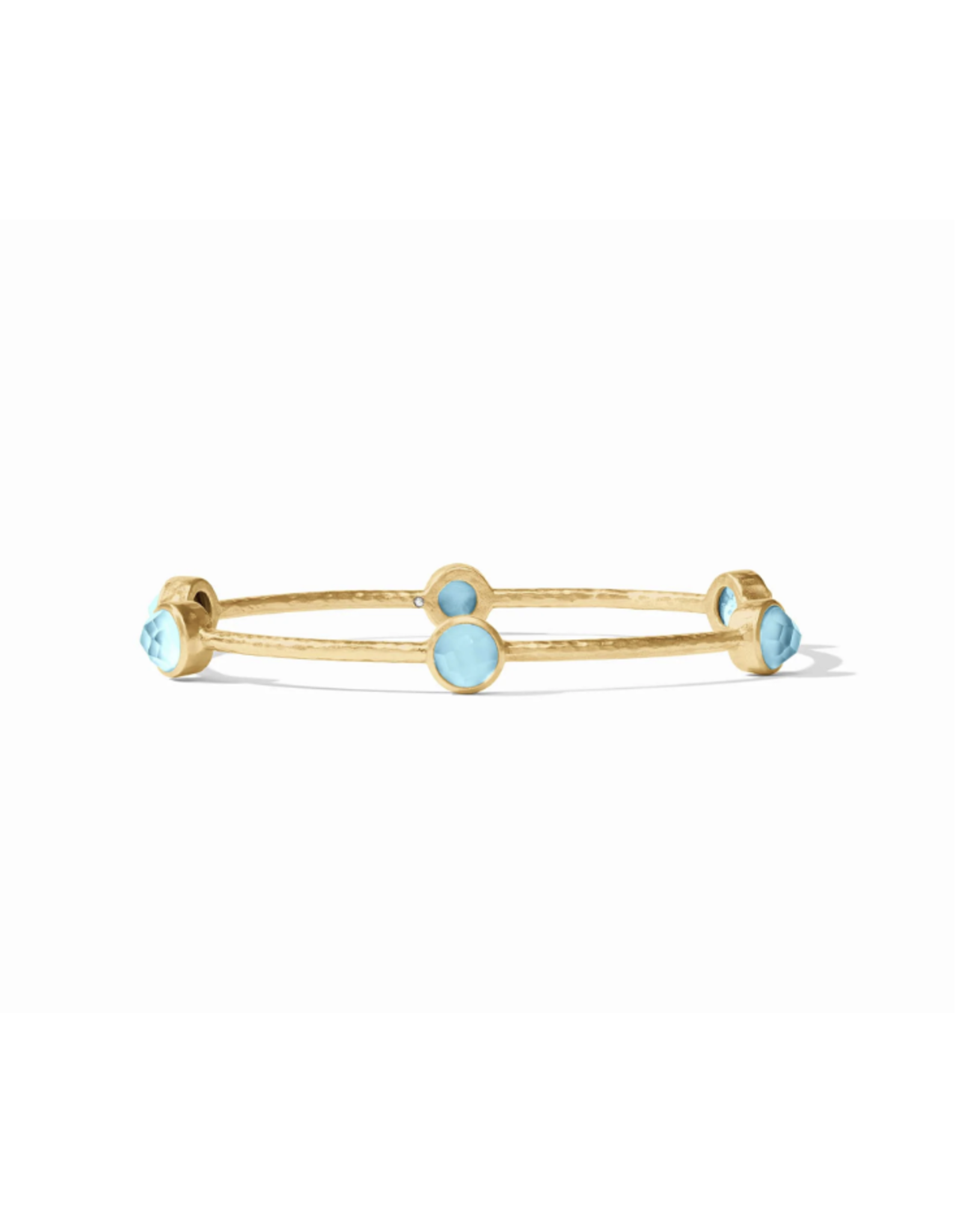 Julie Vos Milano Luxe Bangle in Iridescent Capri Blue by Julie Vos