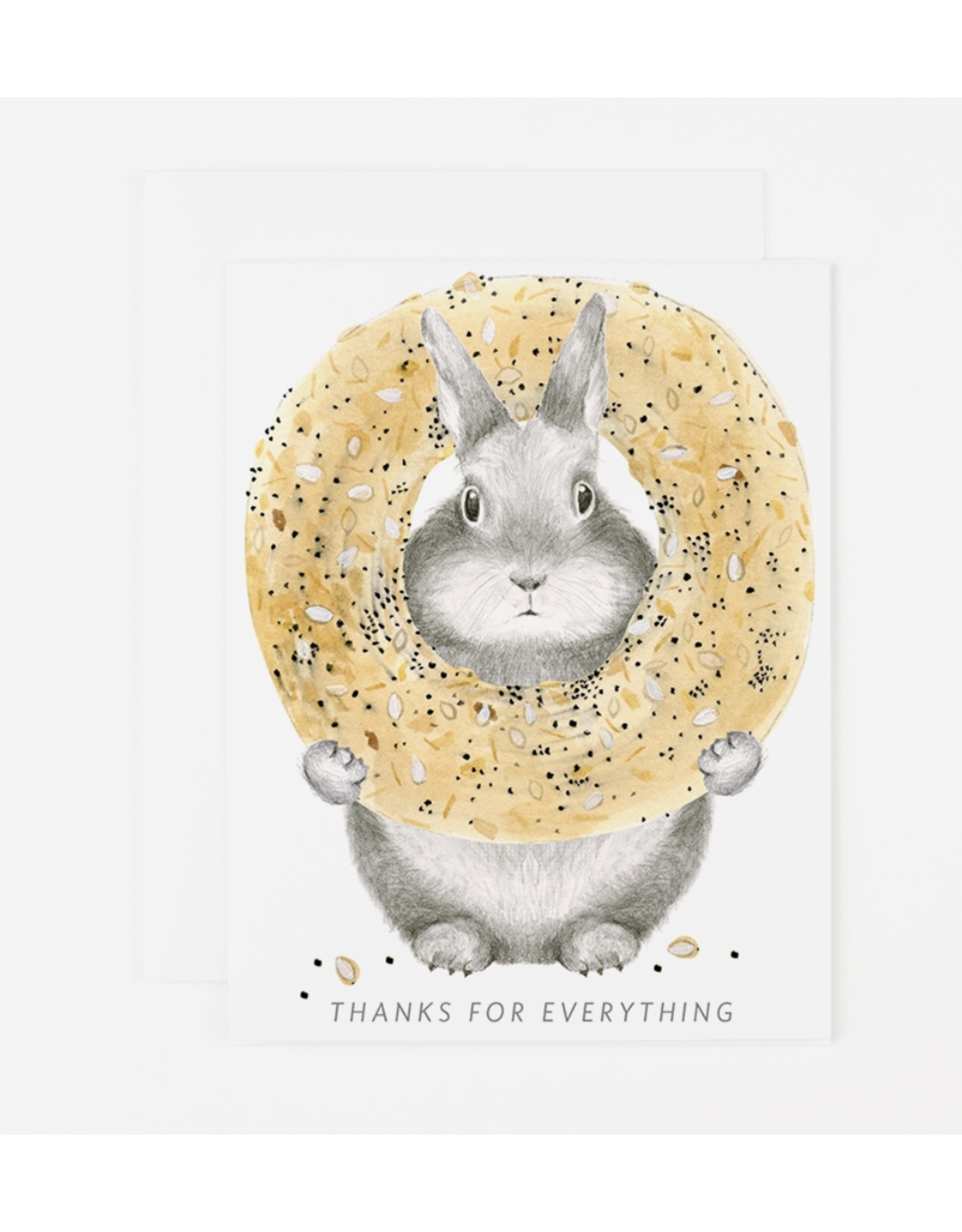 Dear Hancock Everything Bagel Bunny Card Pack