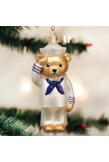 Navy Bear Ornament