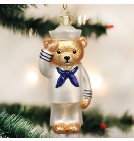 Navy Bear Ornament